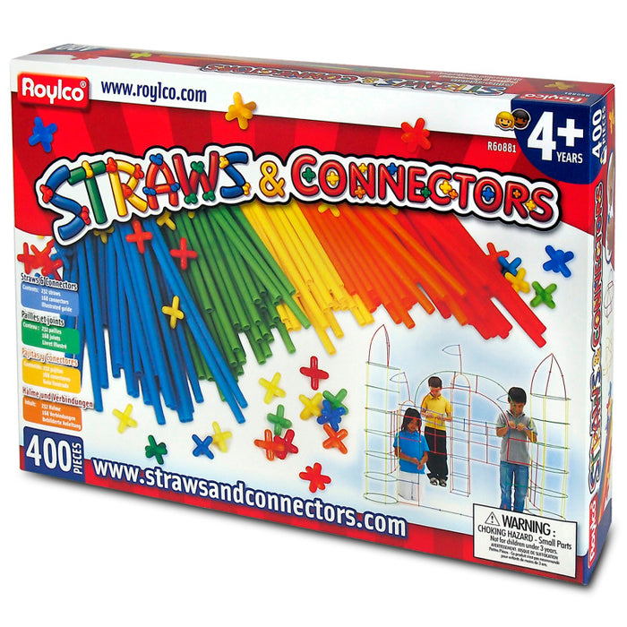 Roylco R-60881 Straws & Connector Set, 400 Pieces