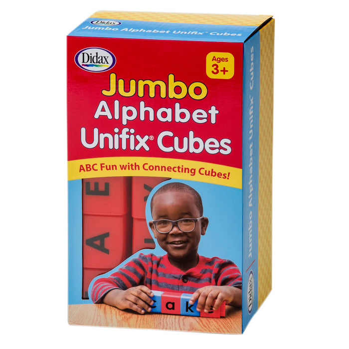 Didax DD-211265 Jumbo Alphabet Unifix Cubes, Set of 30