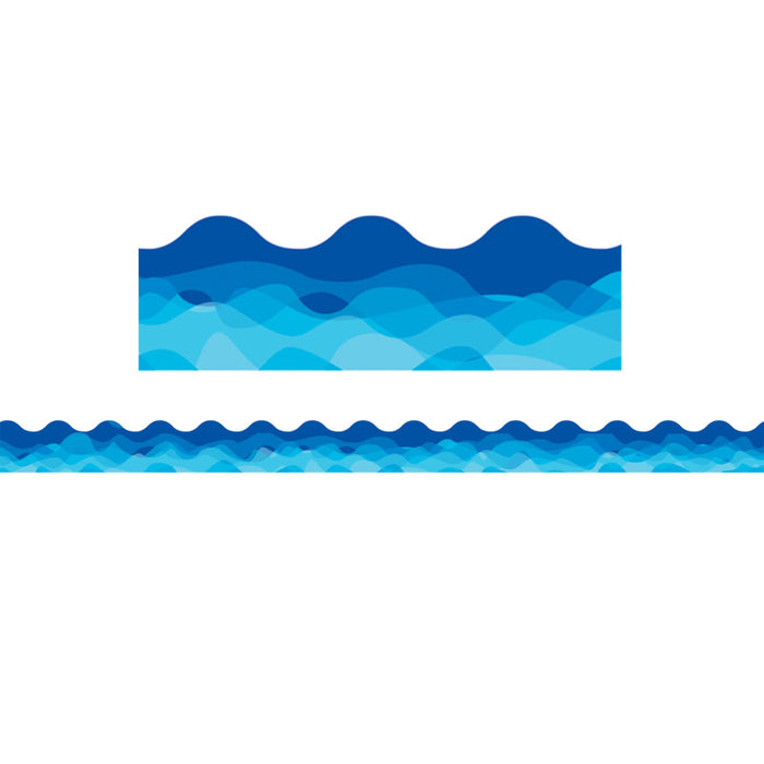 Creative Teaching Press CTP10573 Waves Of Blue Wavy EZ Border, 48 Feet