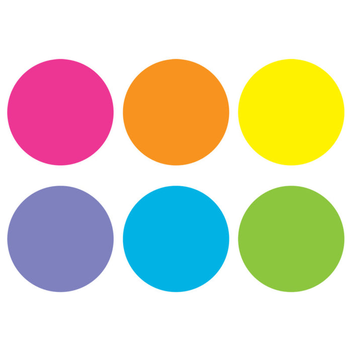 Teacher Created Resources TCR77046 Spot On Floor Markers, Bright Circles, 4" Carpet