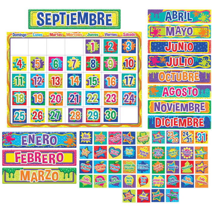 Eureka EU-847048 Color My World Spanish Calendar Bulletin Board Sets