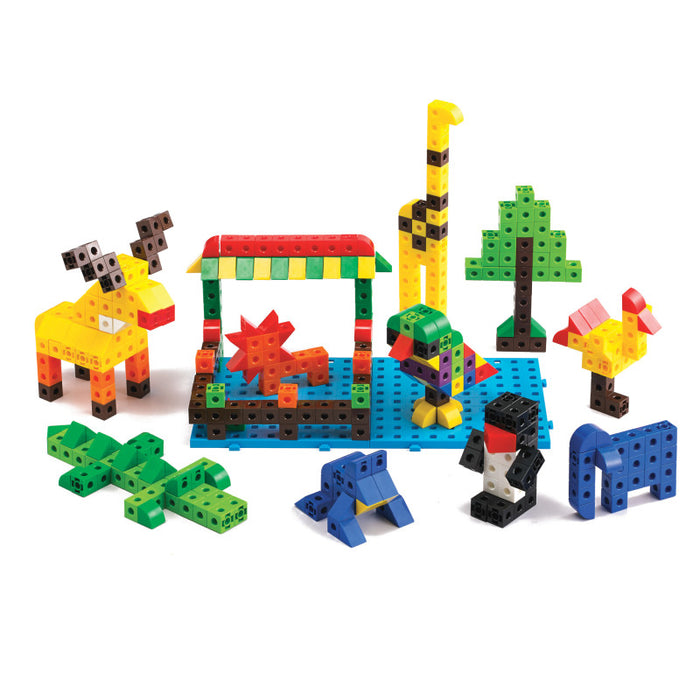 edxeducation CTU12134 Linking Cubes Classroom Set - 500 Construction Blocks in 10 Colors