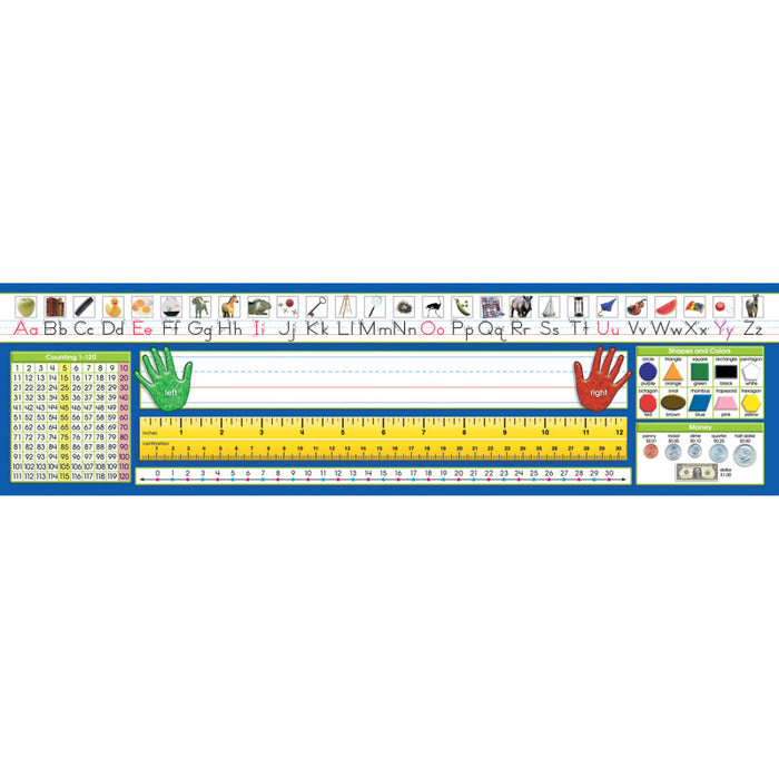 North Star Teacher Resources NST9026 Primary Traditional Manuscript Counting 1-120 Desk Plates, Pack of 36