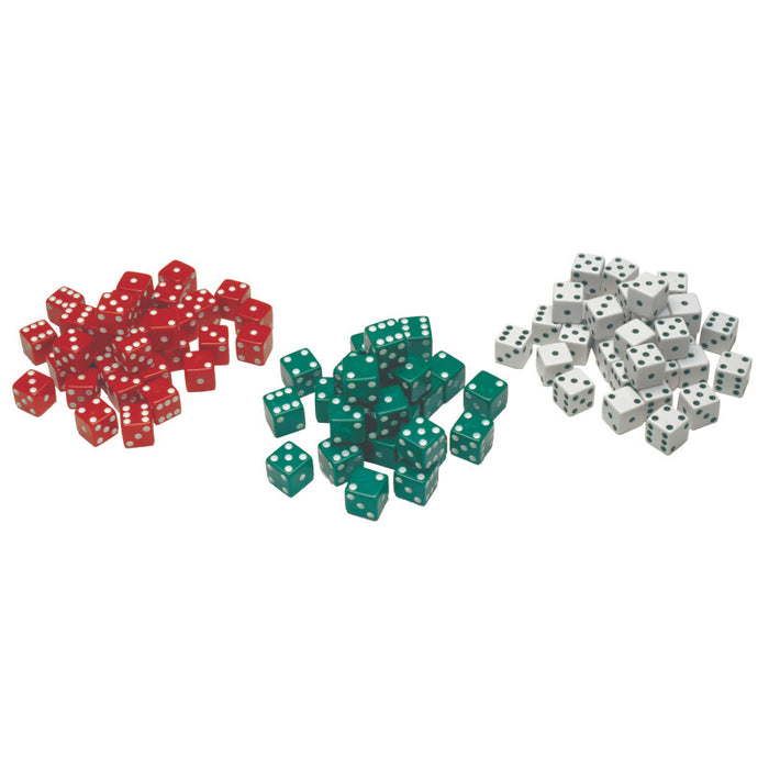 Learning Advantage CTU7366 Dot Dice - Red/Green/White - Set of 36