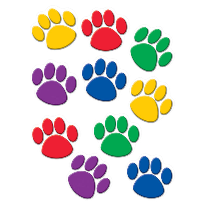 Teacher Created Resources TCR4114 Colorful Paw Print Accents, Pack of 30
