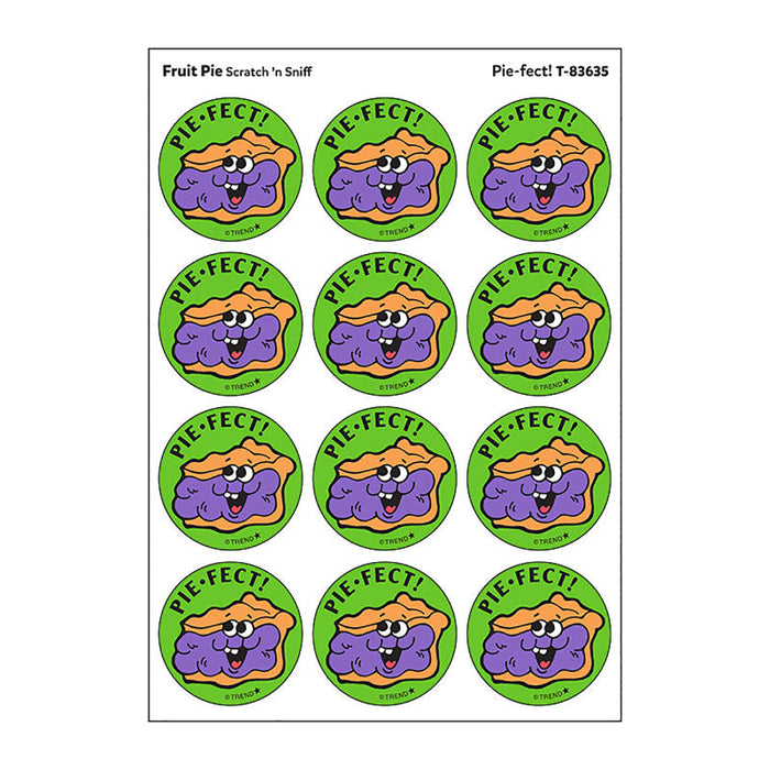 TREND T-83635 Pie-fect!/Fruit Pie Scent Retro Scratch 'n Sniff Stinky Stickers, 24 ct.