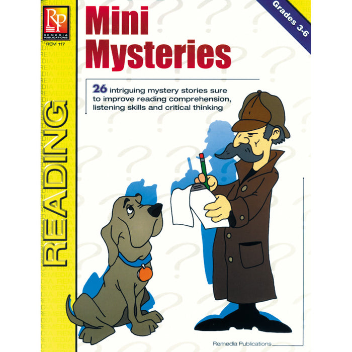 Remedia Publications REM117 Mini Mysteries Book, Grades 3-6