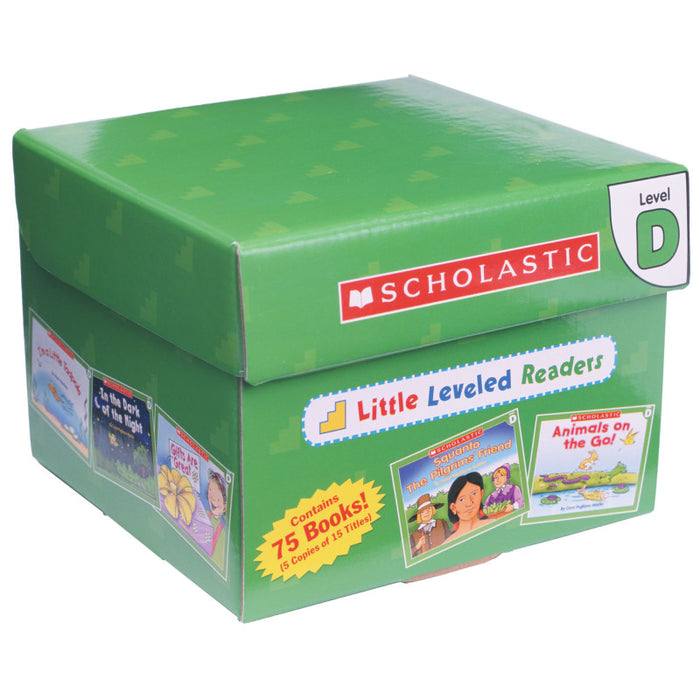 Scholastic Teaching Solutions SC-0545067677 Little Leveled Readers Book: Level D Box Set, 5 Copies of 15 Titles