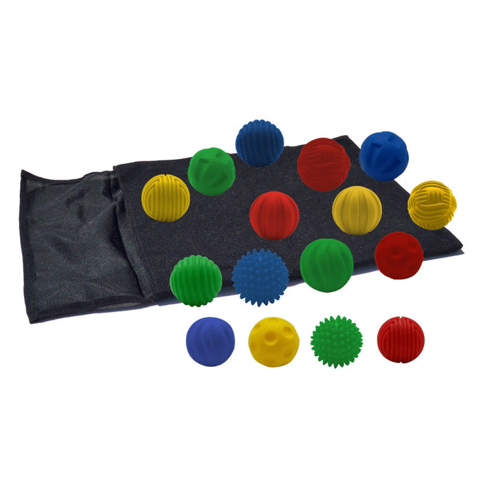 Get Ready Kids MTB822 Tactile Sensory Ball Set with Hide-N-Seek Sack, 2", Set of 16