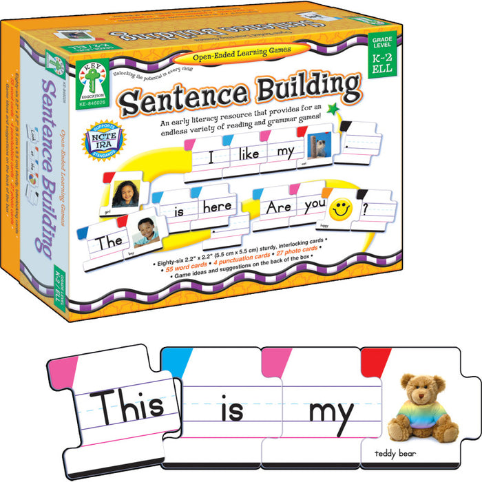 Carson Dellosa Education KE-846026 Sentence Building Board Game, Grade K-2