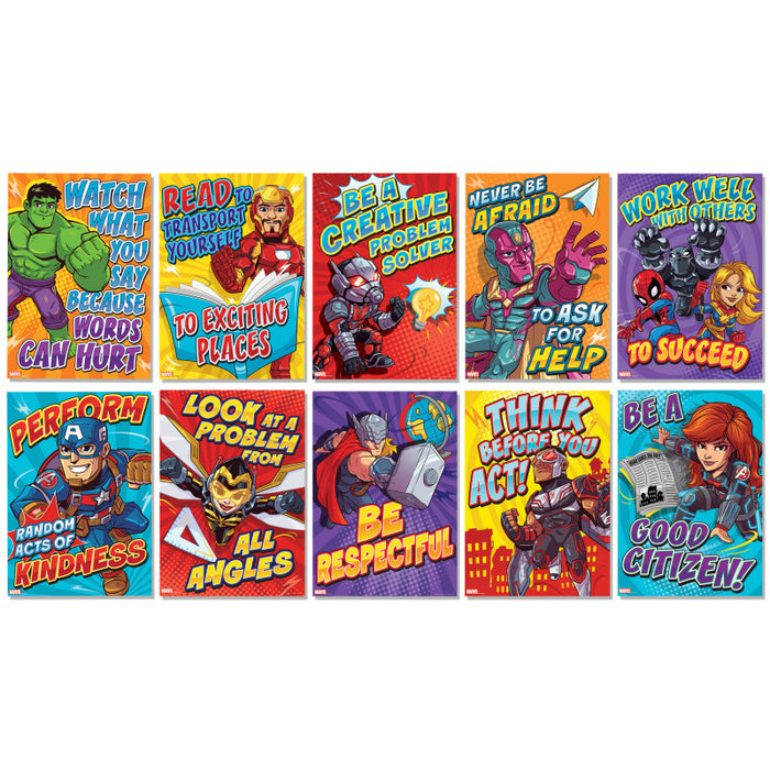 Eureka EU-847094 Marvel&trade; Motivational Poster Set Bulletin Board Set, 10 Posters