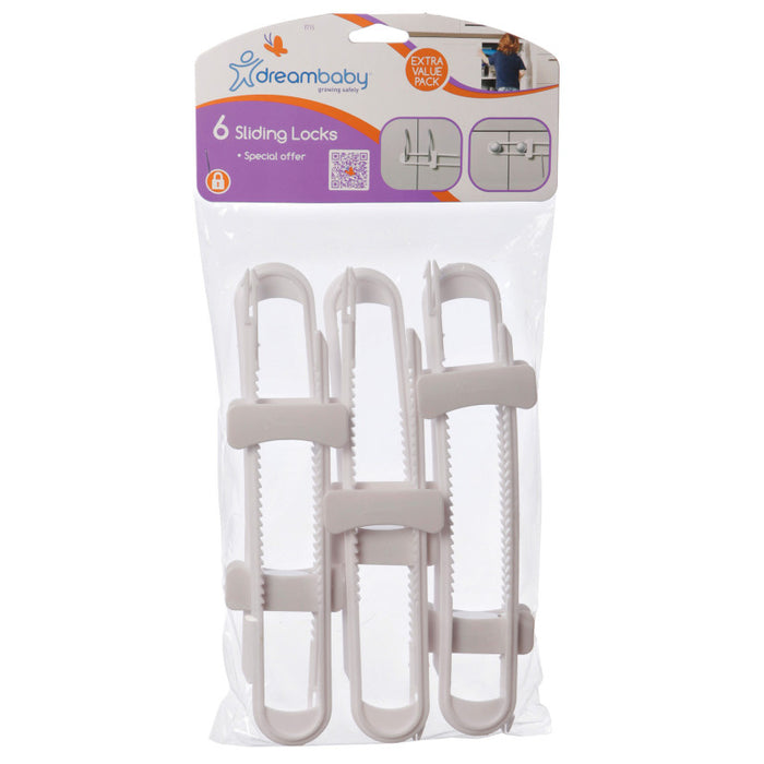 Dreambaby DB-L715 Cabinet Sliding Locks, Pack of 6