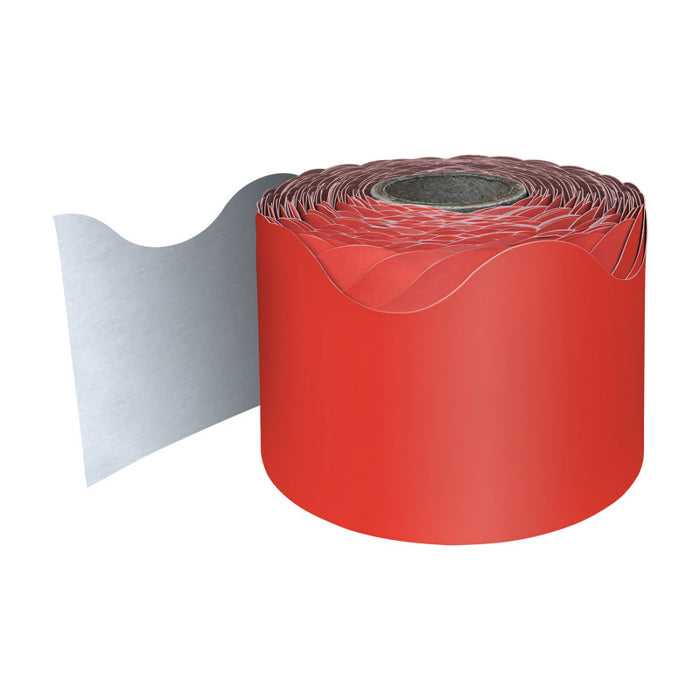 Carson Dellosa Education CD-108465 Red Rolled Scalloped Border, 65 Feet