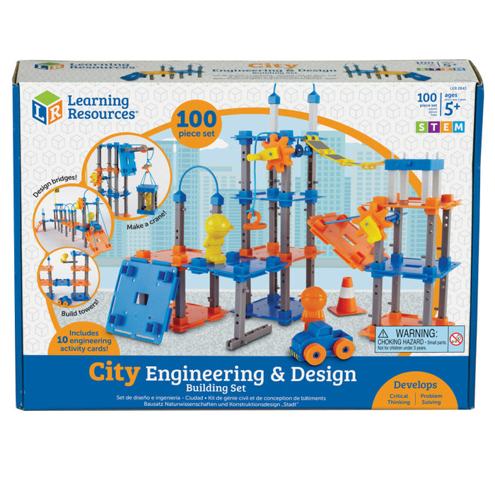 Learning Resources LER2843 City Engineering & Design Building Set