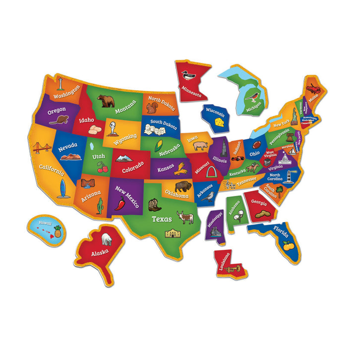 Learning Resources LER7714 Magnetic U.S. Map Puzzle