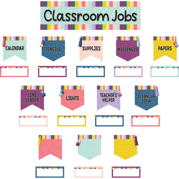 Teacher Created Resources TCR9024 Oh Happy Day Classroom Jobs Mini Bulletin Board