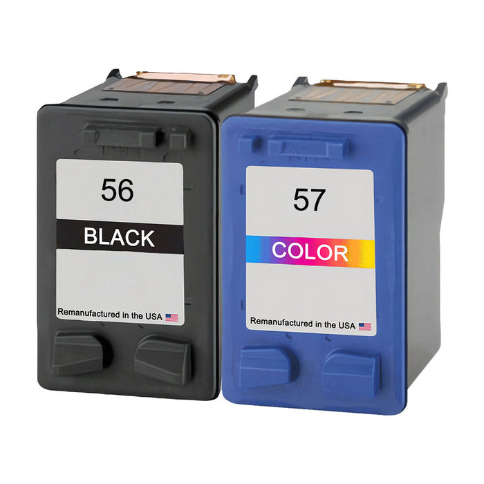 U.S. Remanufactured for HP 56 Black and HP 57 Color Combo Pack