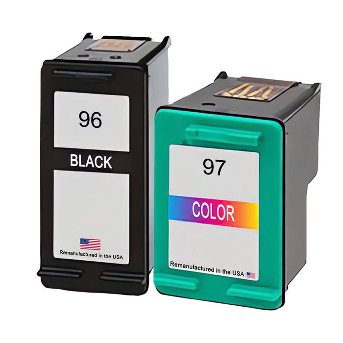 U.S. Remanufactured for HP 96 black and HP 97 Color Ink Cartridge Combo Pack