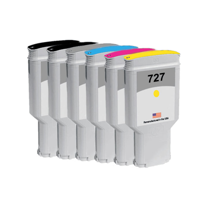 U.S. Remanufactured for HP 727 300ml 6 Color  Combo Pack