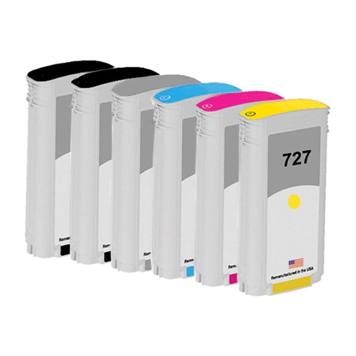 U.S. Remanufactured for HP 727 130ml 6 Color Combo Pack