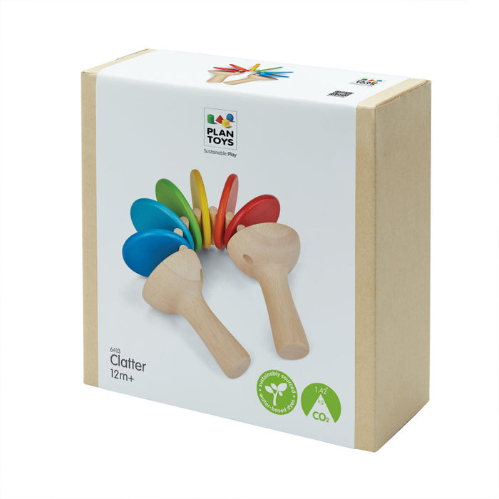 PlanToys PTS6413 Wooden Clatter Toy Percussion Instrument