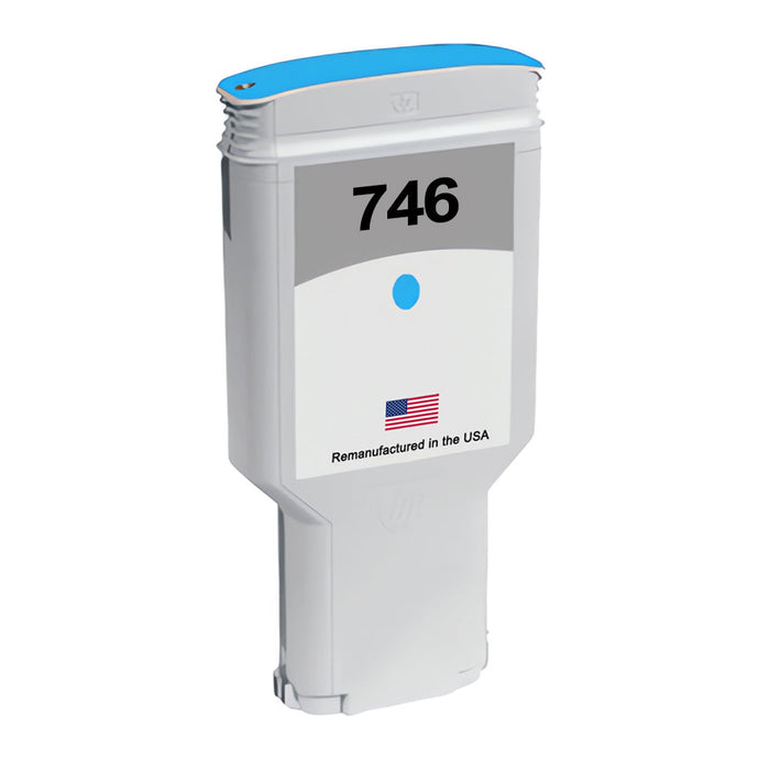 U.S. Remanufactured for HP 746 300ml (P2V80A) Cyan Ink Cartridge