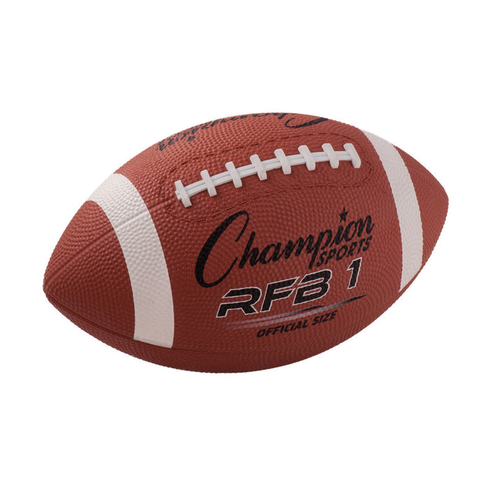 Champion Sports CHSRFB1 Rubber Football, Official Size