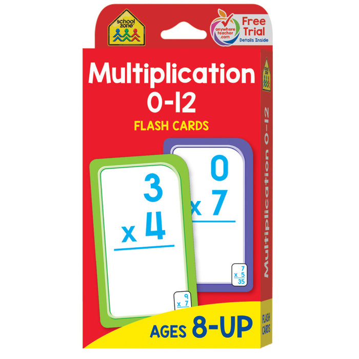 School Zone Publishing SZP04008 Multiplication 0-12 Flash Cards
