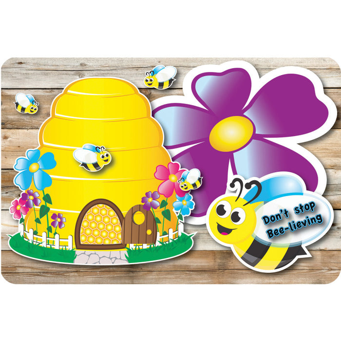 Ashley Productions ASH12531 The Original Fun Mat Computer Mouse Pad, 11.75x8 in, Bee-Lieve, Bee Theme