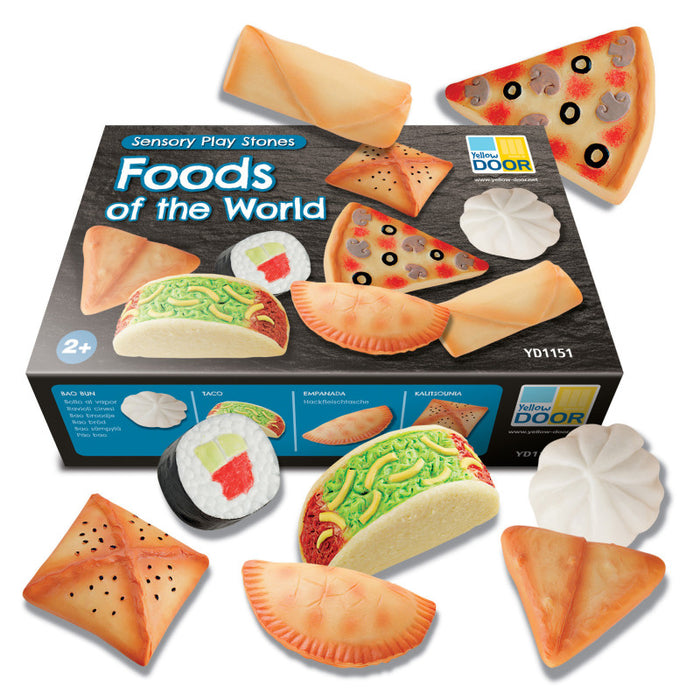 Yellow Door YUS1151 Sensory Play Stones, Foods of the World