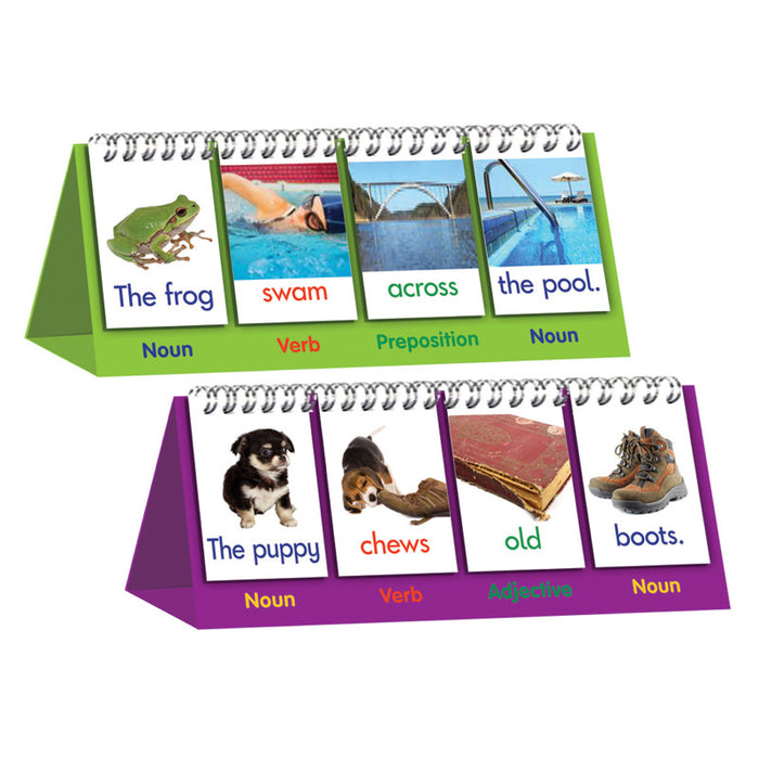 Junior Learning JRL265 Sentence Flips, Double-Sided Sentence Building Flip Chart