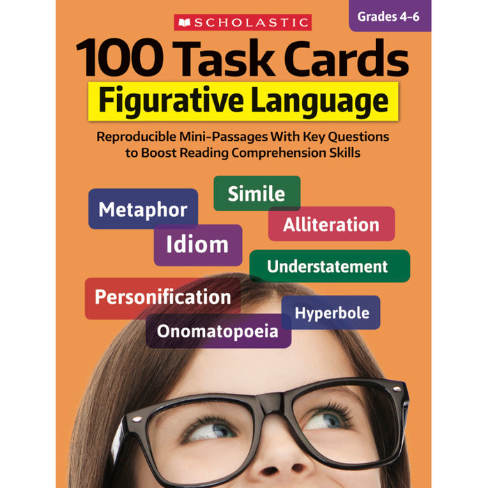 Scholastic Teaching Solutions SC-860315 100 Task Cards: Figurative Language