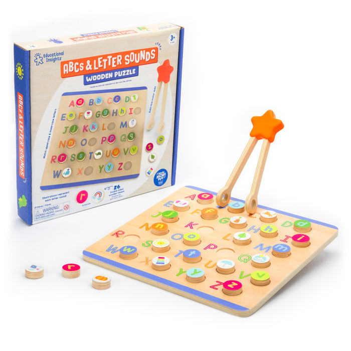 Educational Insights EI-1405 ABCs & Letter Sounds Wooden Puzzle