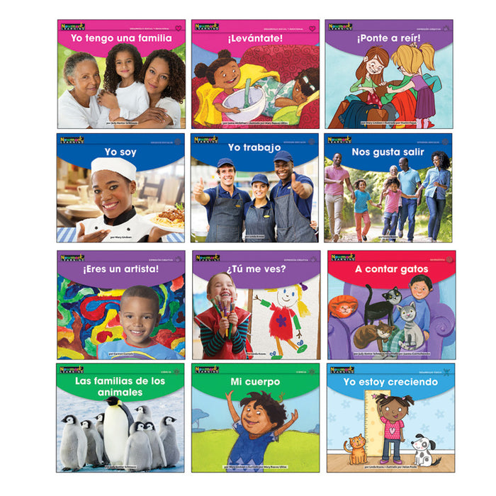 Newmark Learning NL-6206 Early Rising Readers MySelf and My Family Theme Set, Spanish