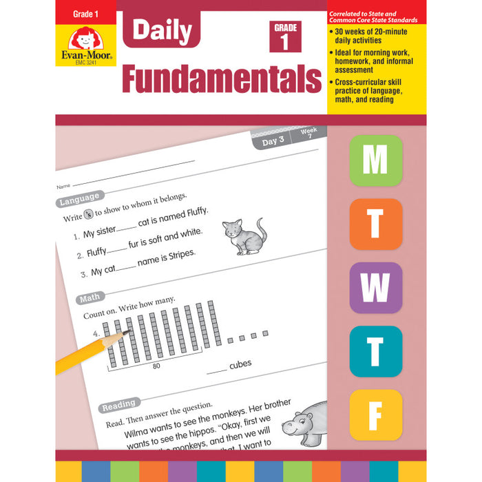 Evan-Moor Educational Publishers EMC3241 Daily Fundamentals, Grade 1