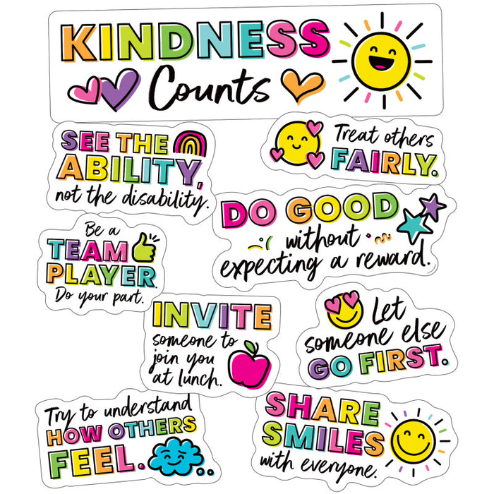 Carson Dellosa Education CD-110528 Kind Vibes Kindness Counts Mini Bulletin Board Set