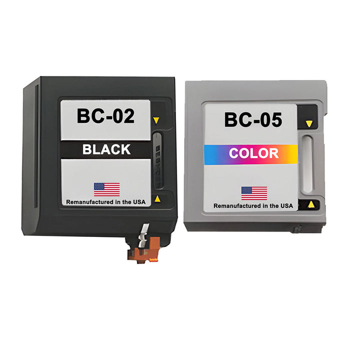 U.S. Remanufactured for Canon BC-02 Black / BC-05 Color Combo Pack