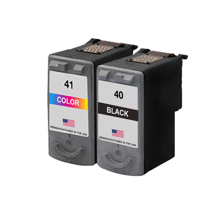 U.S. Remanufactured for Canon PG-40 Black / CL-41 Color Combo Pack