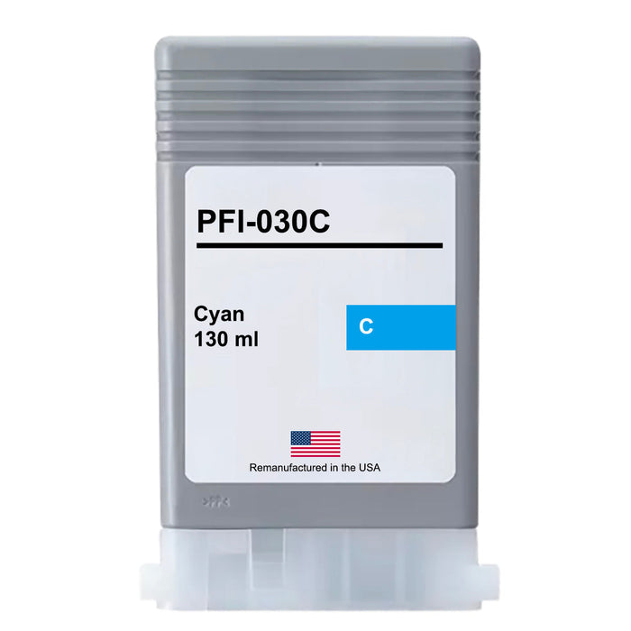 U.S. Remanufactured for Canon PFI-030 130mL Cyan