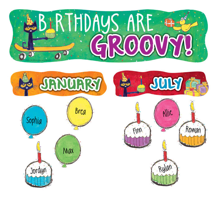 Edupress EP-3649 Pete the Cat Happy Birthday Mini Bulletin Board Set