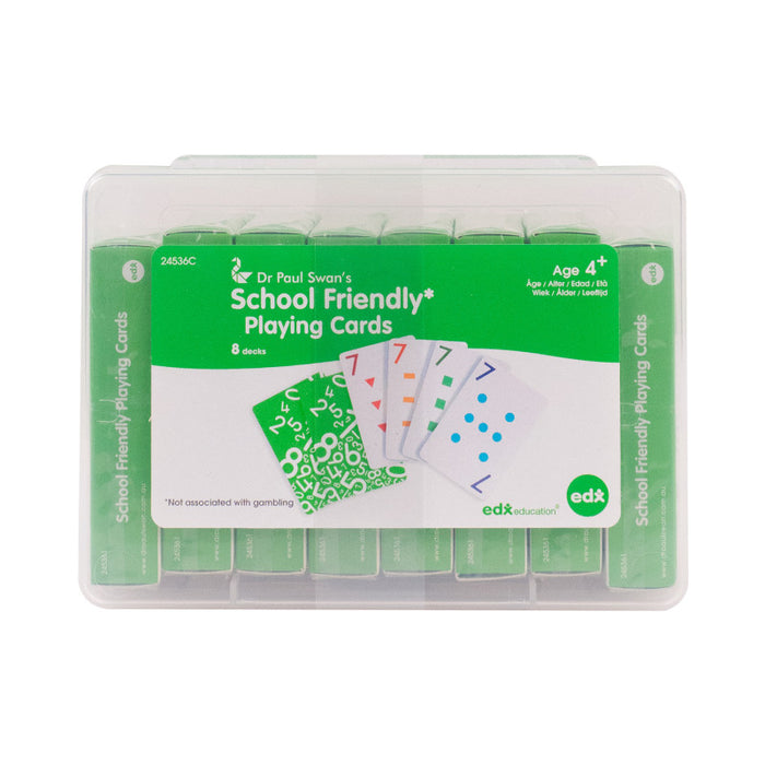 edxeducation CTU24536 School Friendly Playing Cards - Set of 8 decks