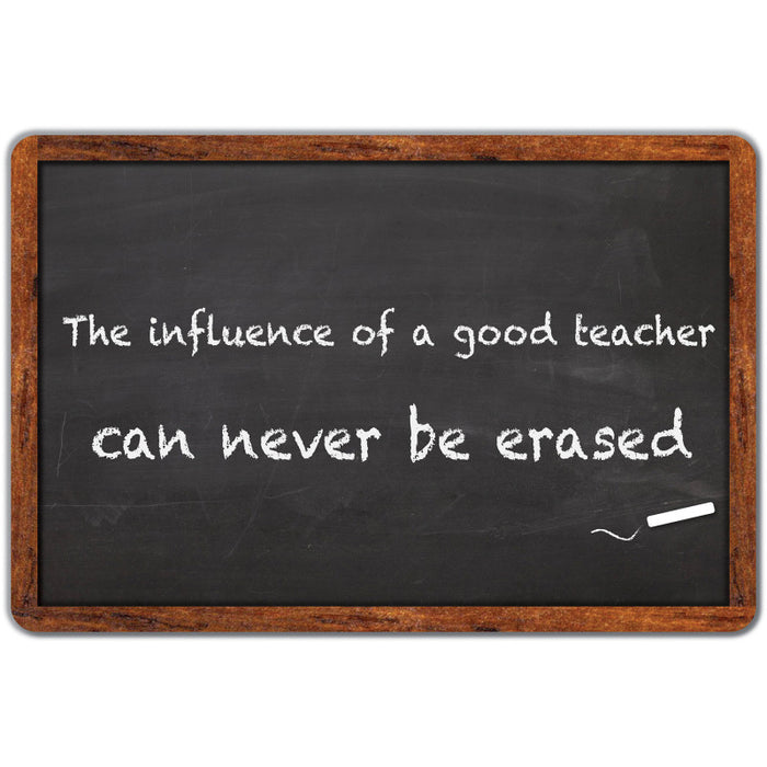 Ashley Productions ASH12543 The Original Fun Mat Computer Mouse Pad, 11.75x8 in, Teacher Inspiration, The Influence of a Good Teacher Can Never Be Erased, Chalkboard Pattern