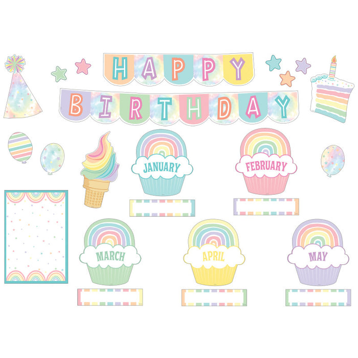 Teacher Created Resources TCR8415 Pastel Pop Happy Birthday Mini Bulletin Board Set