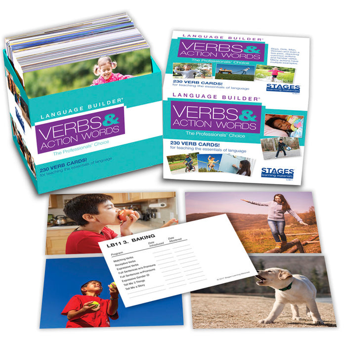 Stages Learning Materials SLM011 Language Builder Picture Cards, Verbs