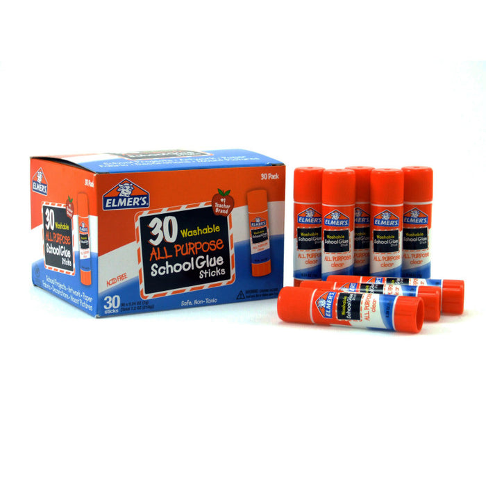 Elmer's ELME556 Washable School Glue Sticks, All Purpose, Pack of 30