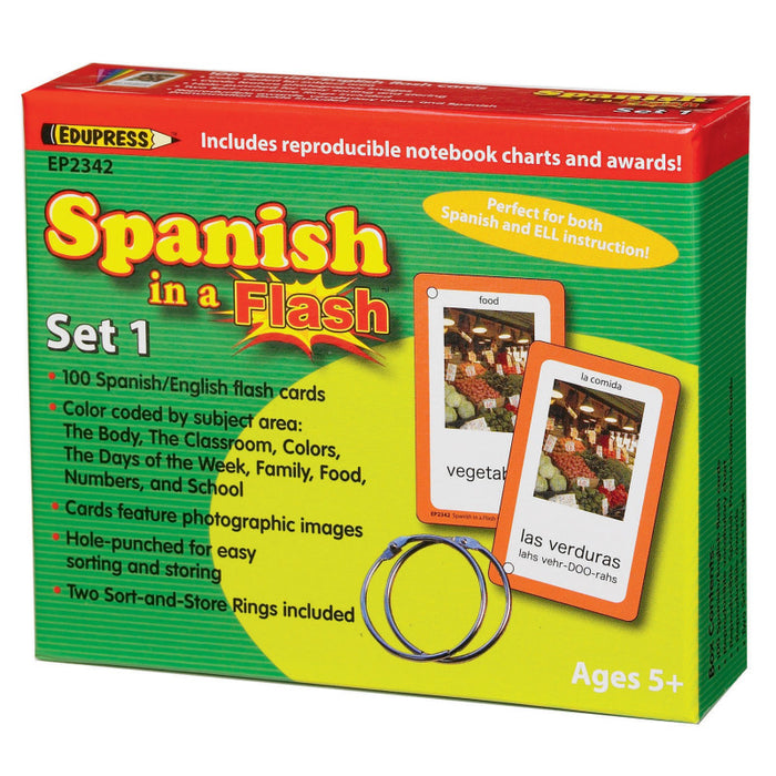 Edupress EP-2342 Spanish in a Flash&trade; Set 1