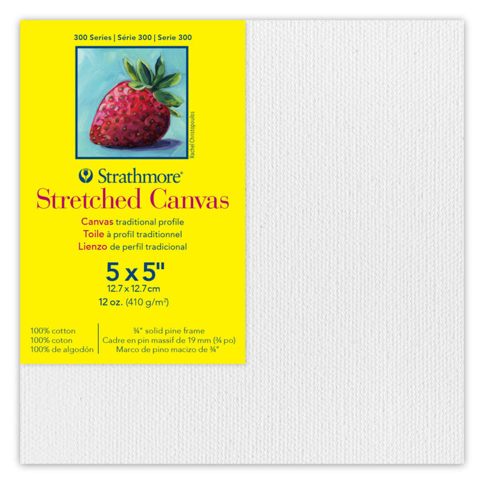 Strathmore STT31305 300 Series Traditional Stretched Canvas, 5x5 inch