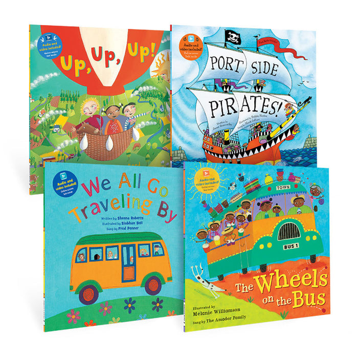 Barefoot Books BBK9798888593349 Kingergarten Transportation Singalongs Book Bundle, Set of 4