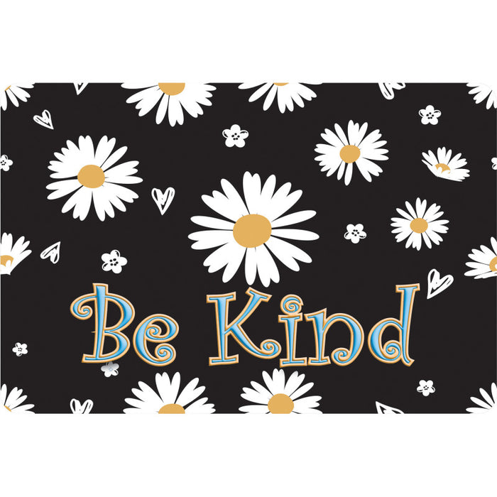 Ashley Productions ASH12537 The Original Fun Mat Computer Mouse Pad, 11.75x8 in, Be Kind, Daisies