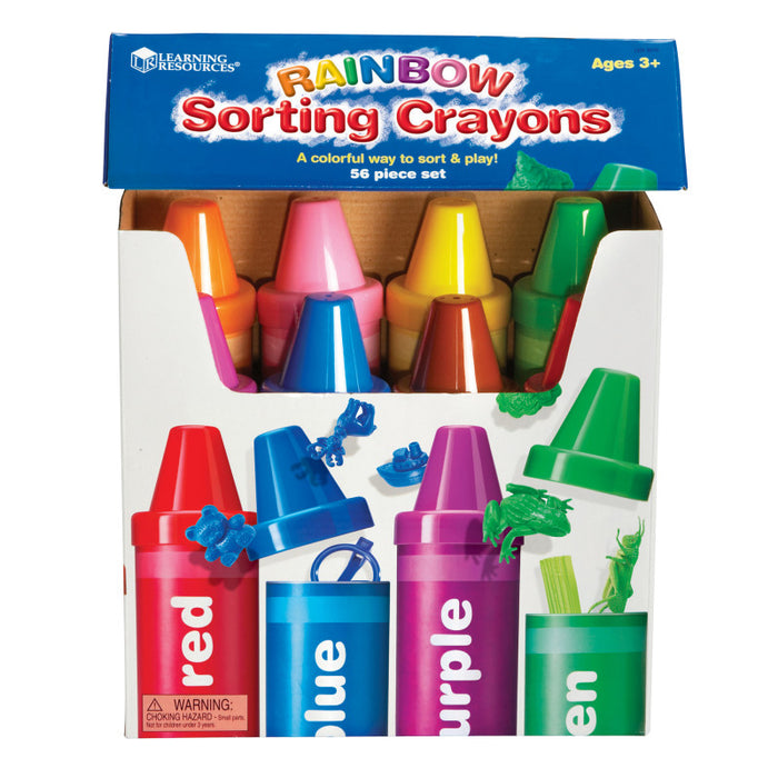 Learning Resources LER3070 Rainbow Sorting Crayons, 56 Pieces